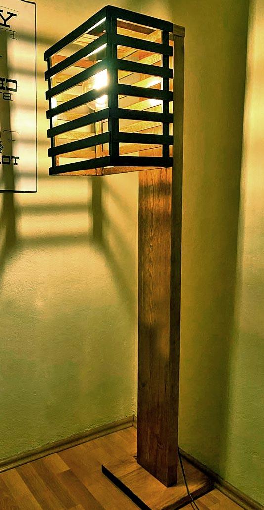 Светильник напольный из дерева Магнолия Мускат (НПС-000407)