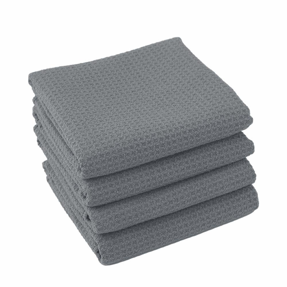 Набір кухонні вафельні рушники Aquarius мікрофібра 40х60 см 4 шт. Сірий