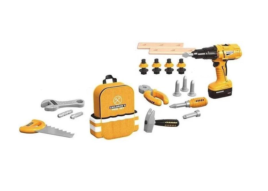 Игровой набор инструментов 24 элемента/шуруповерт Yellow (62785)
