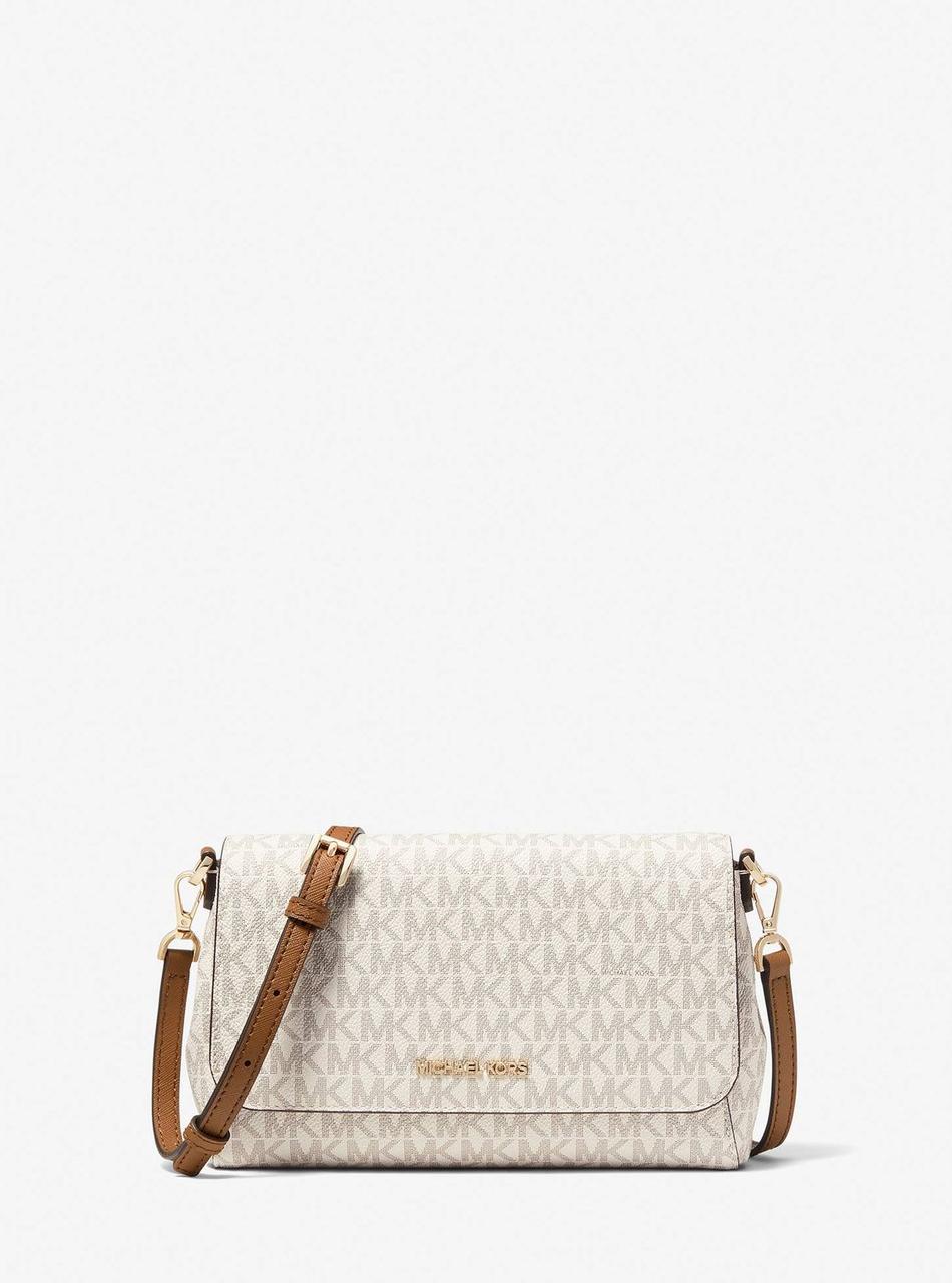 Женская сумка Michael Kors Medium Logo Convertible Crossbody Bag Ваниль (35H8GTTC6B)