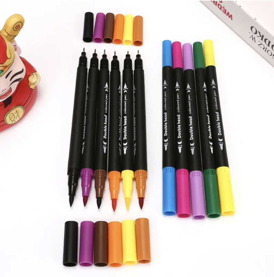 Детский набор акварельных маркеров для рисования 80 шт. двухсторонние в сумке на водной основе (Е500148/80) - фото 8 Детский набор акварельных маркеров для рисования 80 шт. двухсторонние в сумке на водной основе (Е500148/80) - фото 8