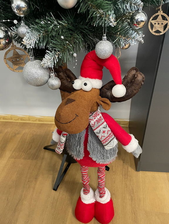 Фигура новогодняя Декоративный олень с телескопическими ножками Ruhhy 88 см (2385317487)