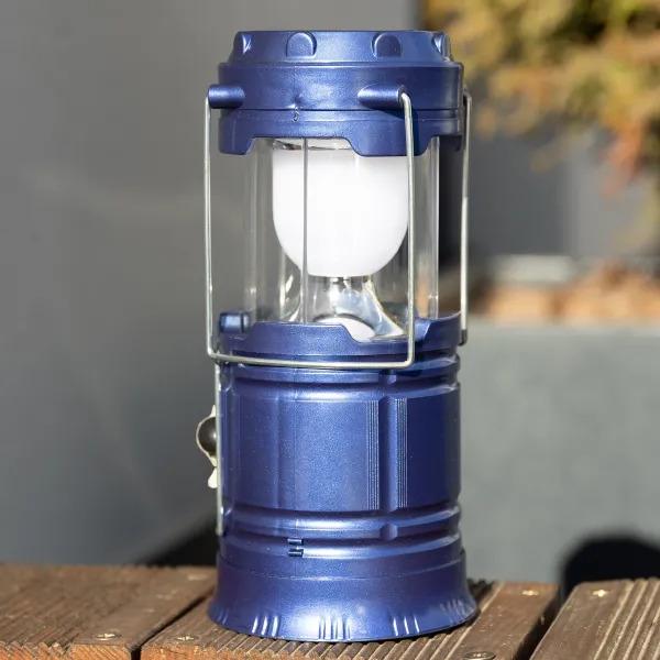 Фонарь кемпинговый светодиодный телескопический подвесной для туризма и кемпинга Синий (HP-DT-1)
