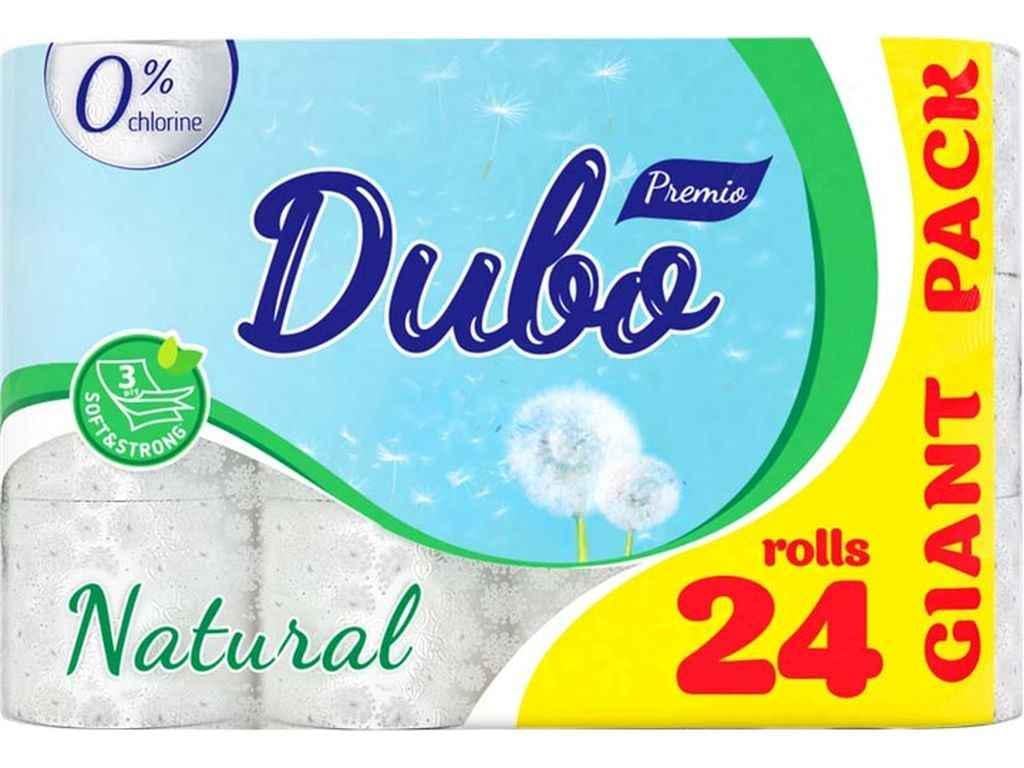 Туалетная бумага Диво 24 шт. 3 слоя Premio Natural Белый (1081171)