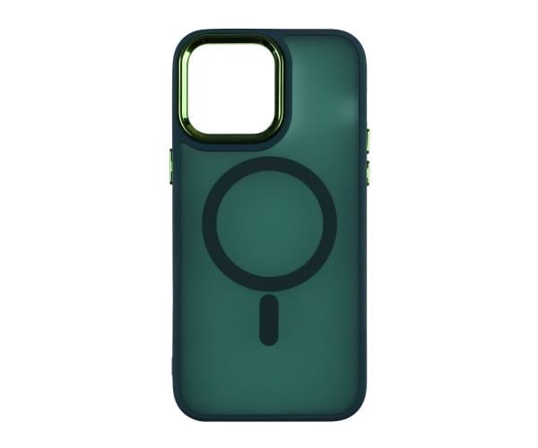 Чехол накладка TPU+PC Color Chrome with Magsafe для Apple iPhone 14 Pro Max Green