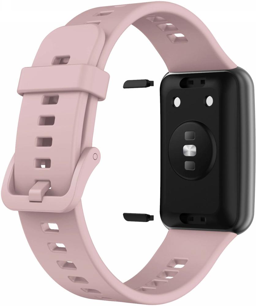 Ремешок силиконовый Jsota для Huawei Watch Fit Grey/Pink (18457-06) - фото 1 Ремешок силиконовый Jsota для Huawei Watch Fit Grey/Pink (18457-06) - фото 1