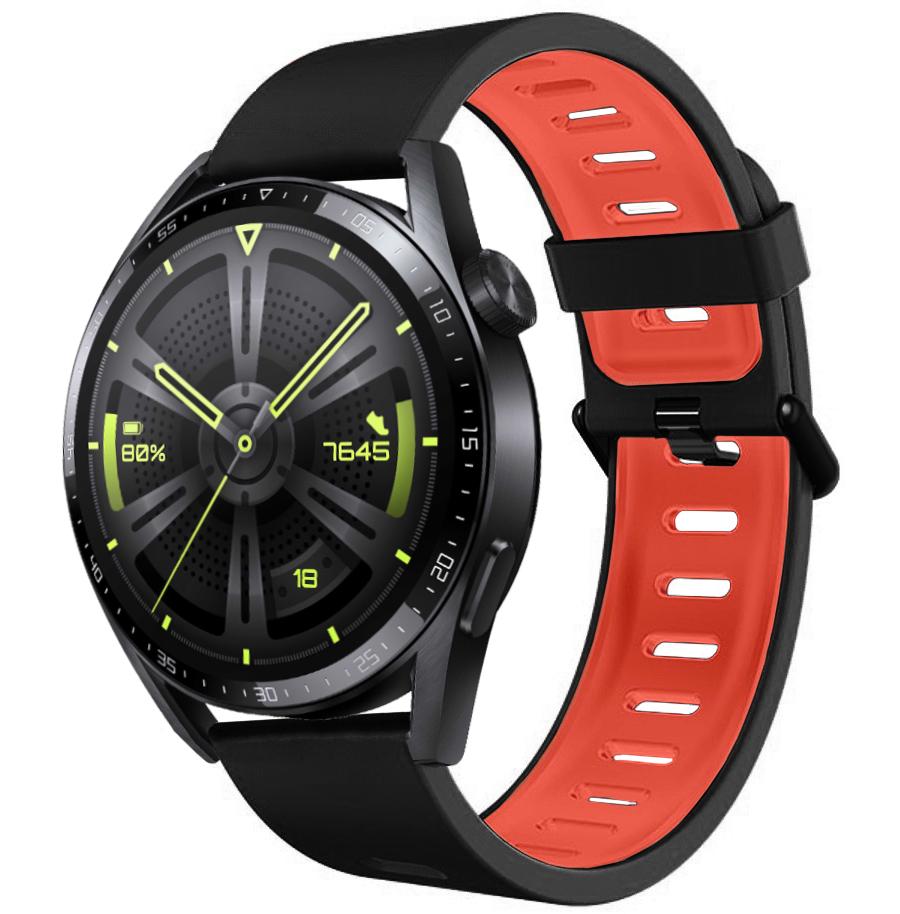 Ремешок Traf для Huawei Watch GT3 46 мм Black/Red (26141-44)