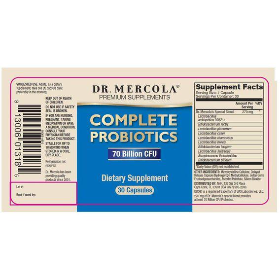 Пробиотик Dr. Mercola Complete Probiotics 30 caps - фото 2