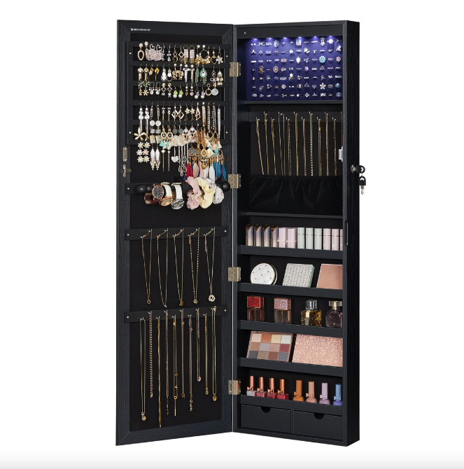 Зеркало-шкаф Leobert Kors с подсветкой Черный