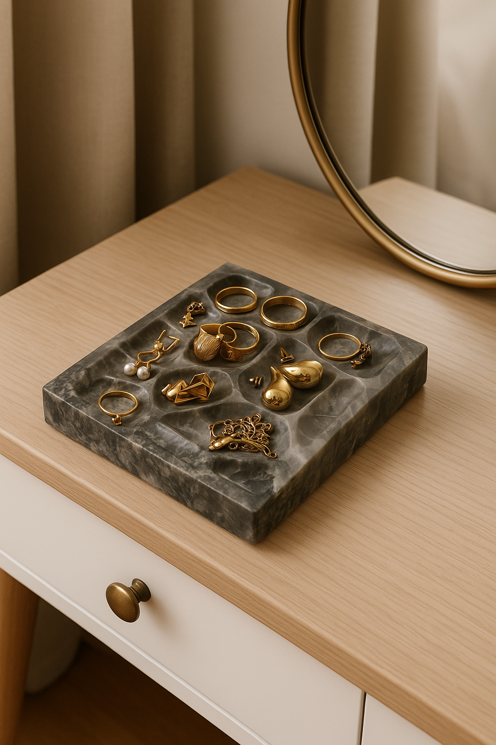 Підставка для прикрас Markam 15х15 см Сірий мармур (111) - фото 8