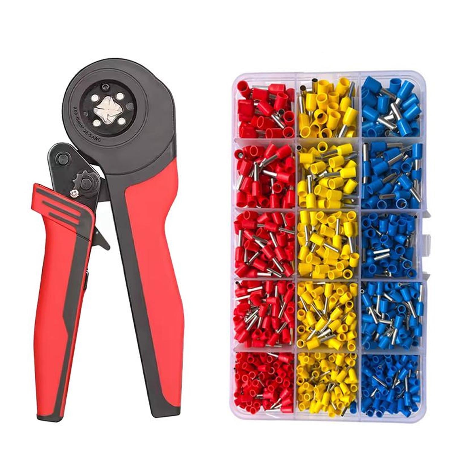 Комплект Tactix четырехгранный кримпер 0.08-16 мм кв с наконечниками 15 видов 1020 шт. (DART.E26)