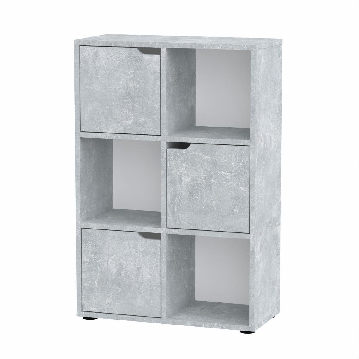 Стеллаж Компанит П 34 59,6х27,5х89,3 см Бетон (66f00be0e46f9163b52629fa)
