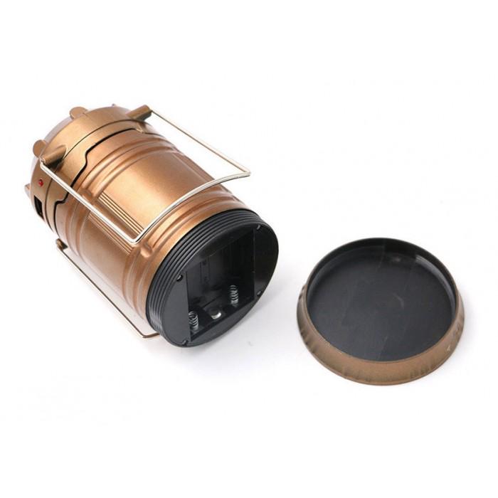 Лампа кемпінгова SUNROZ G 85 LED із сонячною панеллю і PowerBank Золотий (46906-9a1bd) - фото 3 Лампа кемпінгова SUNROZ G 85 LED із сонячною панеллю і PowerBank Золотий (46906-9a1bd) - фото 3