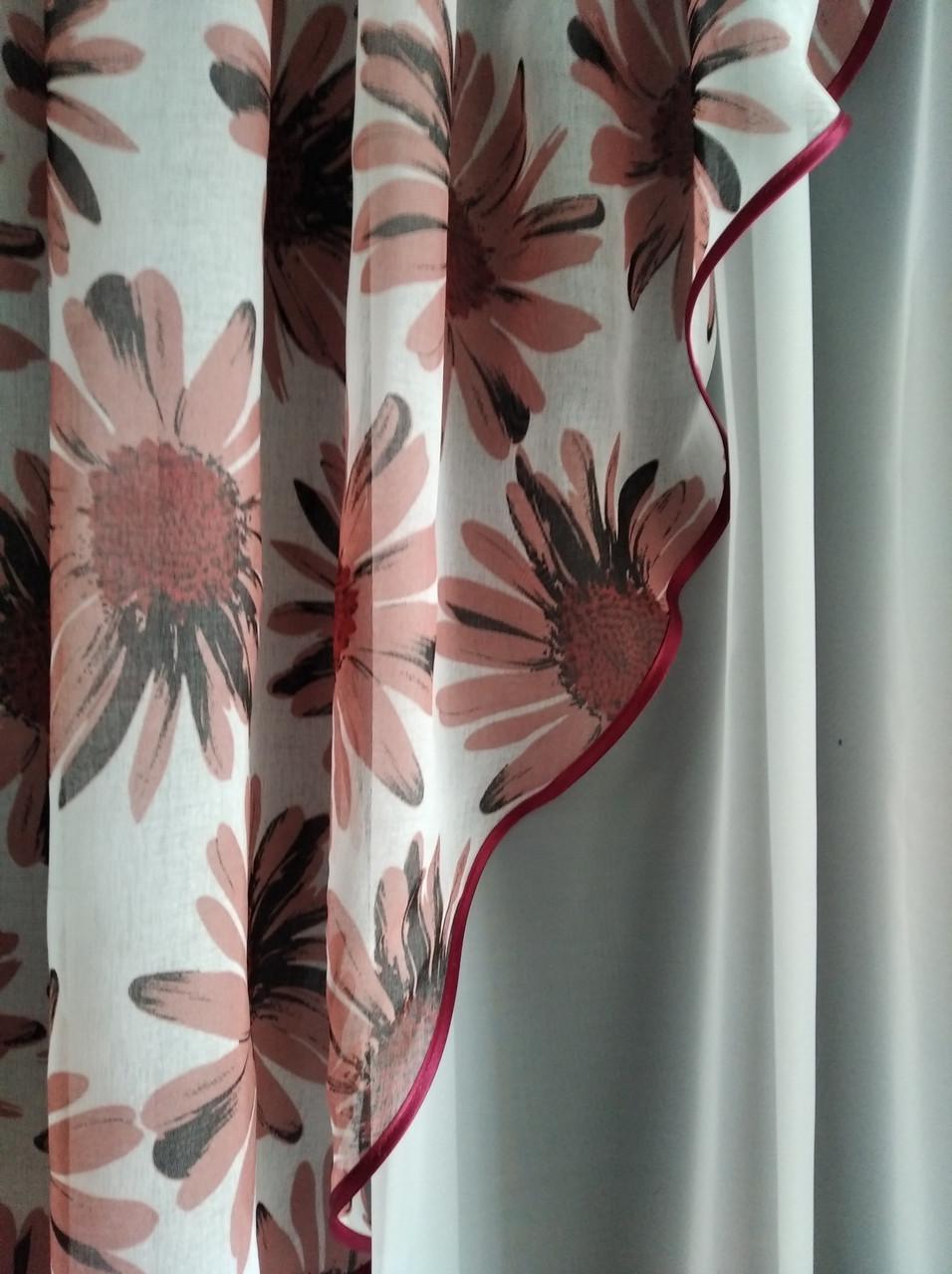 Занавеска кухонная Угол сетка с ламбрекеном батист 300х170 см Белый/Терракот (ул-23) - фото 5 Занавеска кухонная Угол сетка с ламбрекеном батист 300х170 см Белый/Терракот (ул-23) - фото 5