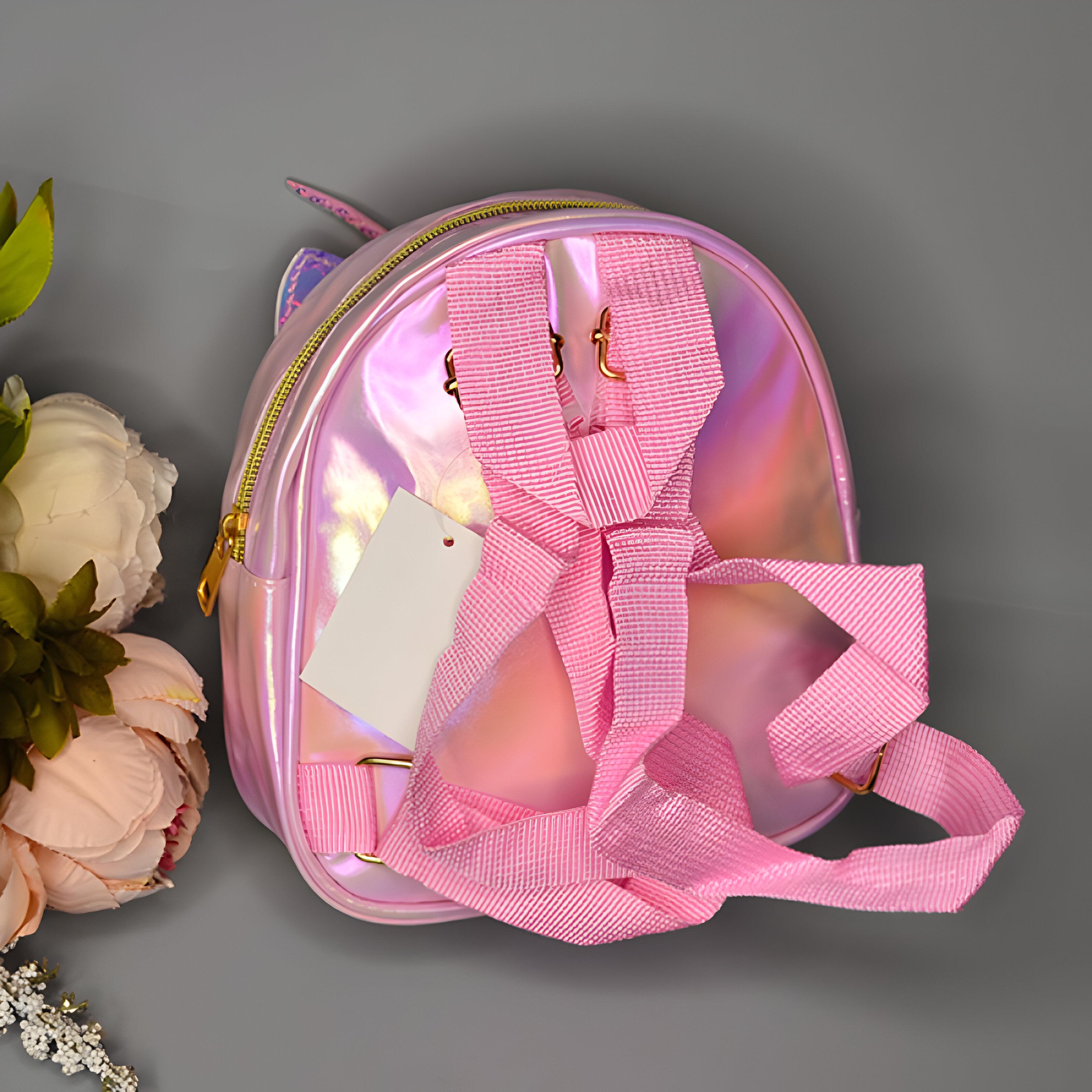 Детский рюкзак с пайетками Розовый (24-484) - фото 3 Детский рюкзак с пайетками Розовый (24-484) - фото 3