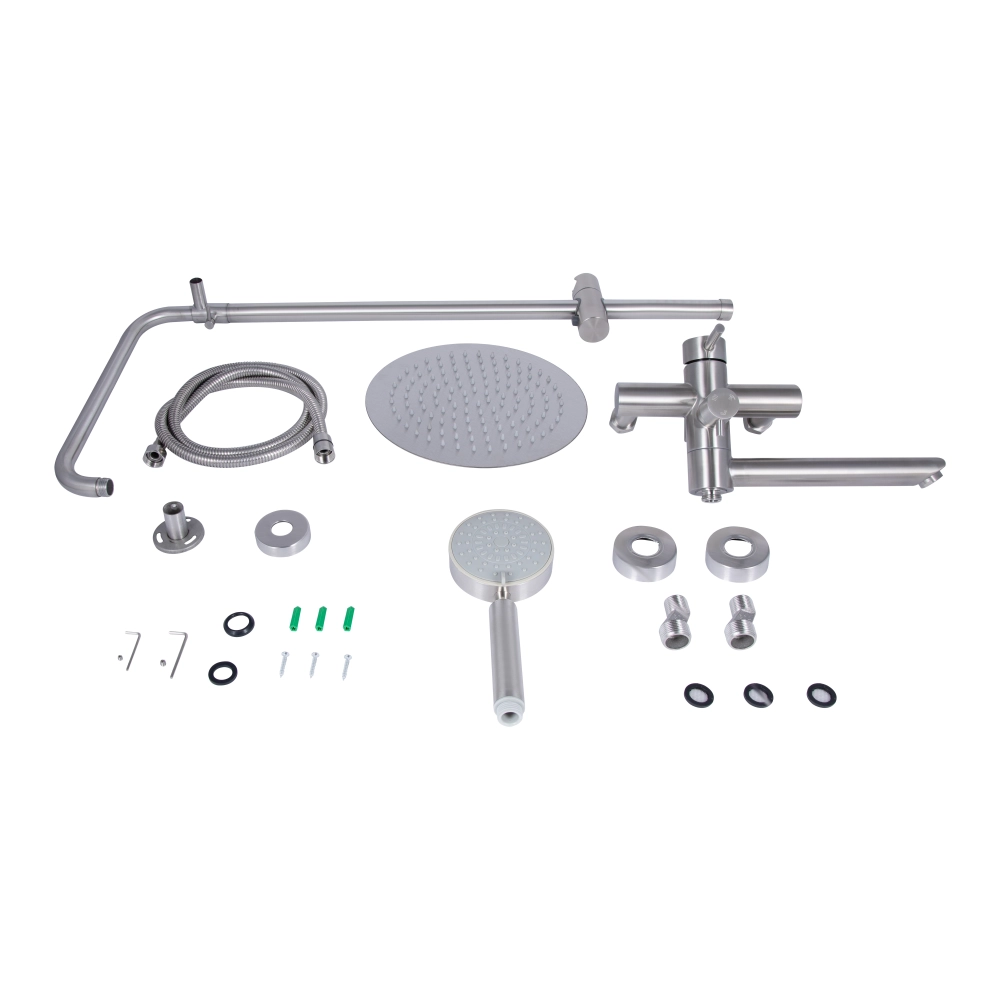 Душова система Lidz Aria 1033 LDARI1033NKS46109 на три споживача з виливом k35 Nickel (SD00052233) - фото 11