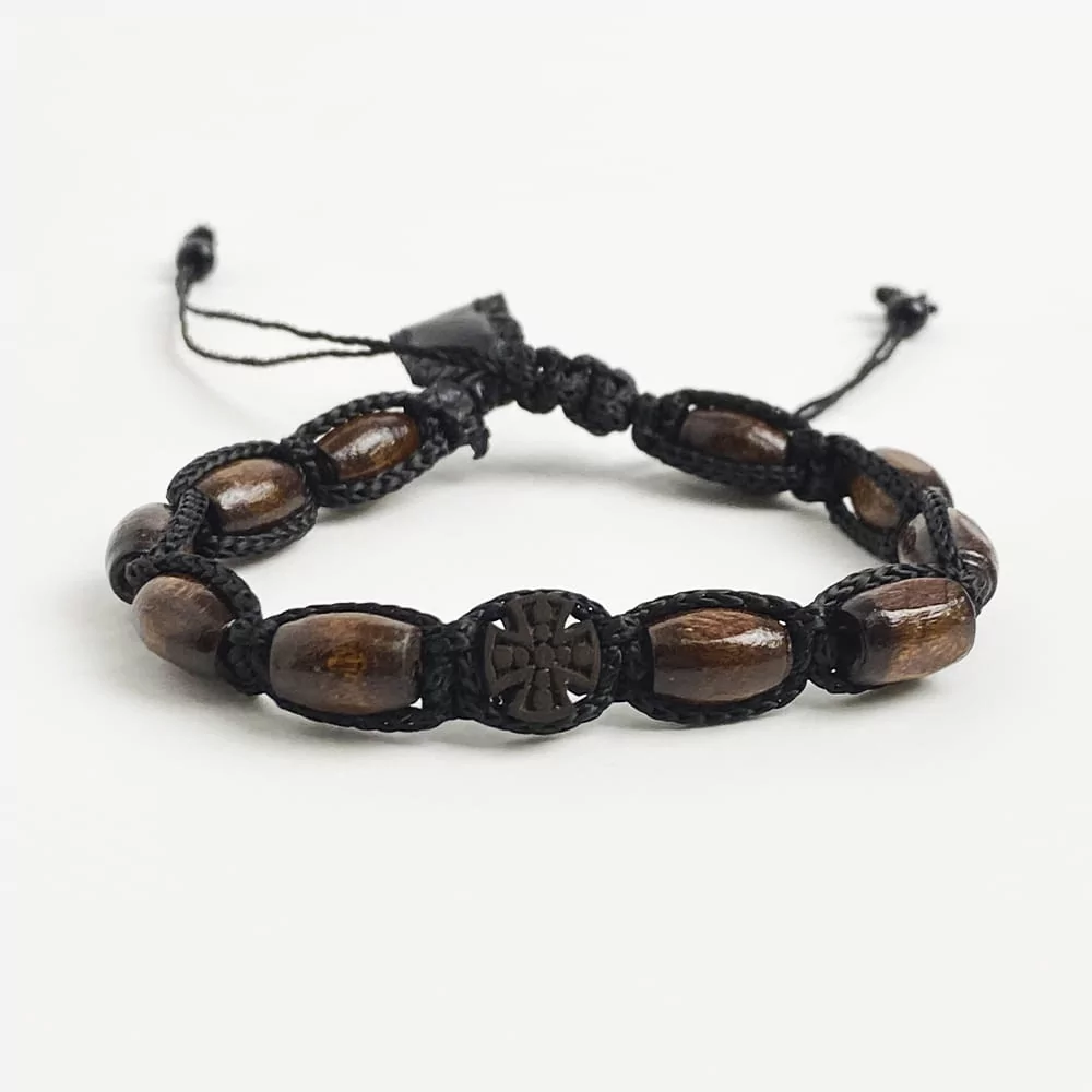 Браслет плетений з ладанкою Чорний (1749-025Ч)