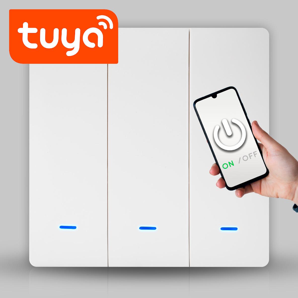 Выключатель Tuya Zigbee 3 клавиши Белый - фото 10