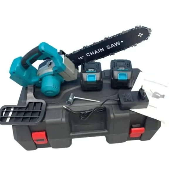 Пила цепная аккумуляторная 16" с двумя аккумуляторами 21V Синий (2666602539) Пила цепная аккумуляторная 16" с двумя аккумуляторами 21V Синий (2666602539)