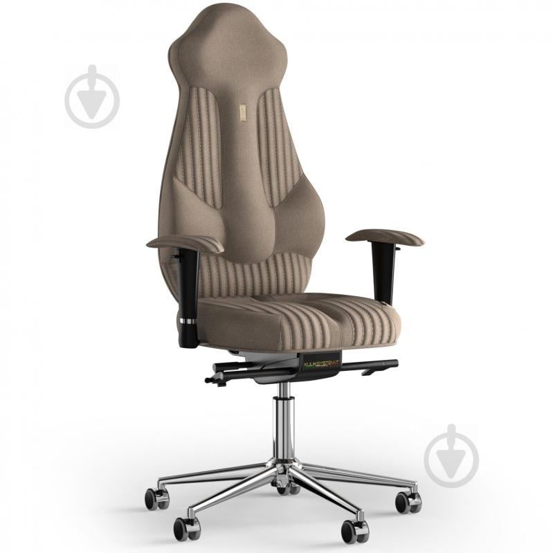 Крісло KULIK SYSTEM IMPERIAL Тканина з підголовником зі строчкою Карамельний (7-901-WS-MC-0502)