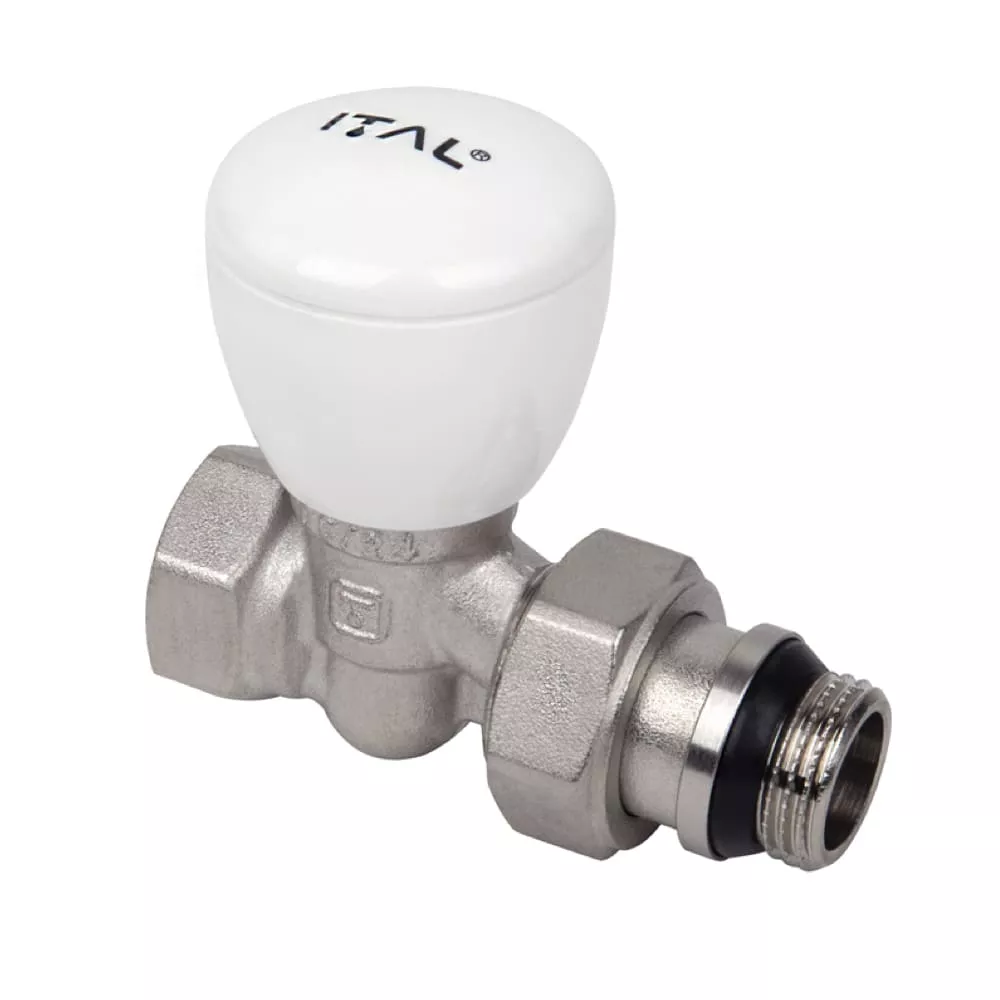 Вентиль радіаторний прямий ITAL IG130114 1/2" з американкою антипротікання (SQ-1055517)