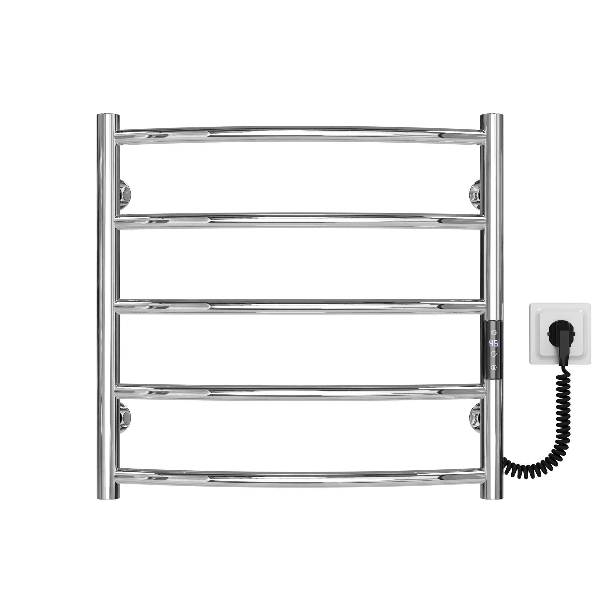 Полотенцесушитель электрический Deffi Классик П5 JD03 правое подключение нержавеющая сталь 500x500 мм Хром (C.DK.50.50.5.ECR1)