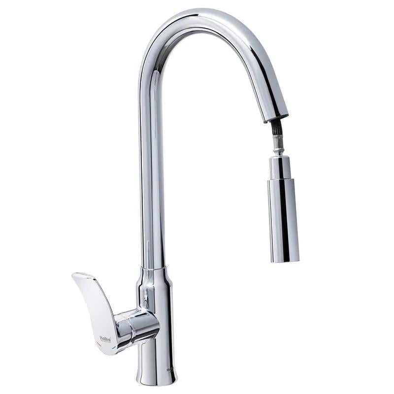 Смеситель для кухни Haiba BOLERO 014 NUT с выдвижной воронкой Хром (HB9591) Смеситель для кухни Haiba BOLERO 014 NUT с выдвижной воронкой Хром (HB9591)