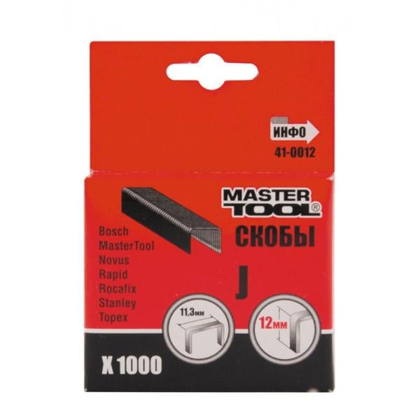 Скоби MasterTool GM 12 мм 1000 шт. (41-0012)