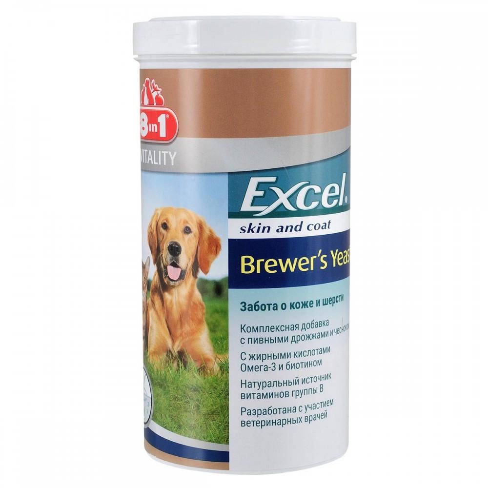 Вітаміни для собак Excel Brewers Yeast, для шкіри та вовни з пивними дріжджами та часником 8в1 780 табл. (00000008677)