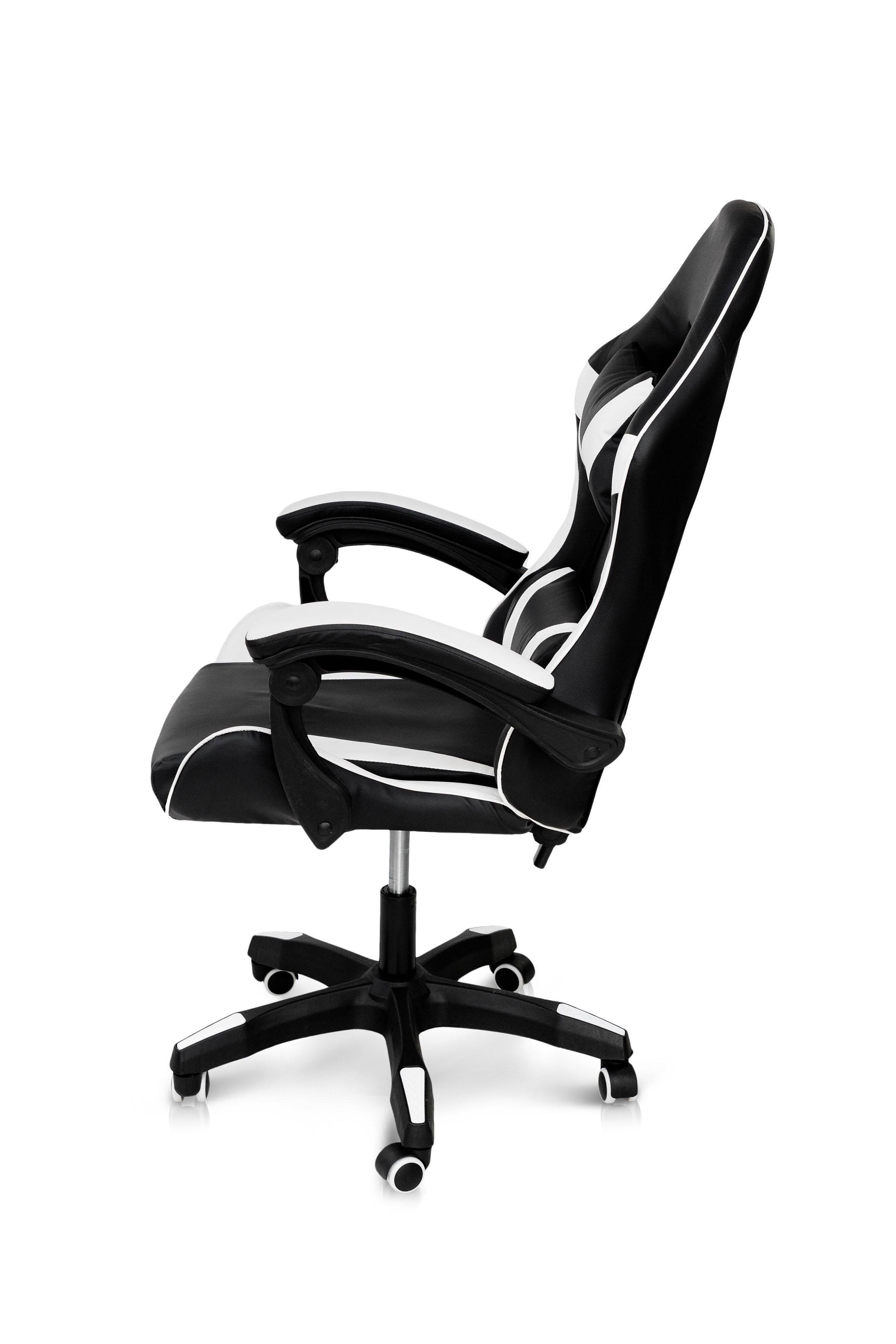 Крісло геймерське Мікс Меблі Слім механізм газліфт Чорний/Білий (А0055668) - фото 3