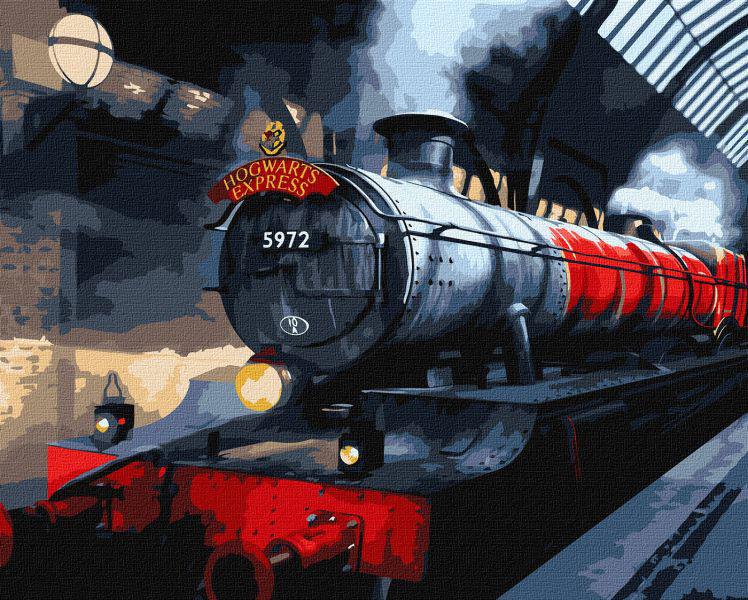 Картина по номерам Ideyka Harry Potter: Хогвартский экспресс с красками металлик extra 40x50 см (Id-KHO5210)