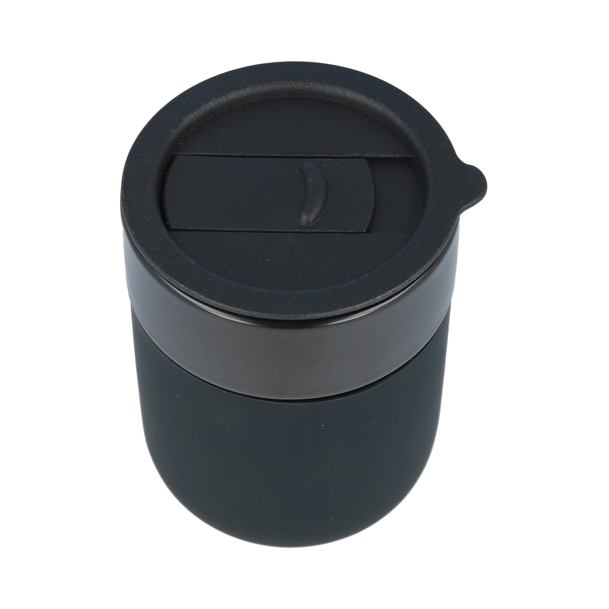 Чашка Cute Travel Mugs 295 мл с крышкой и защитным силиконовым чехлом Black (10771523) - фото 4