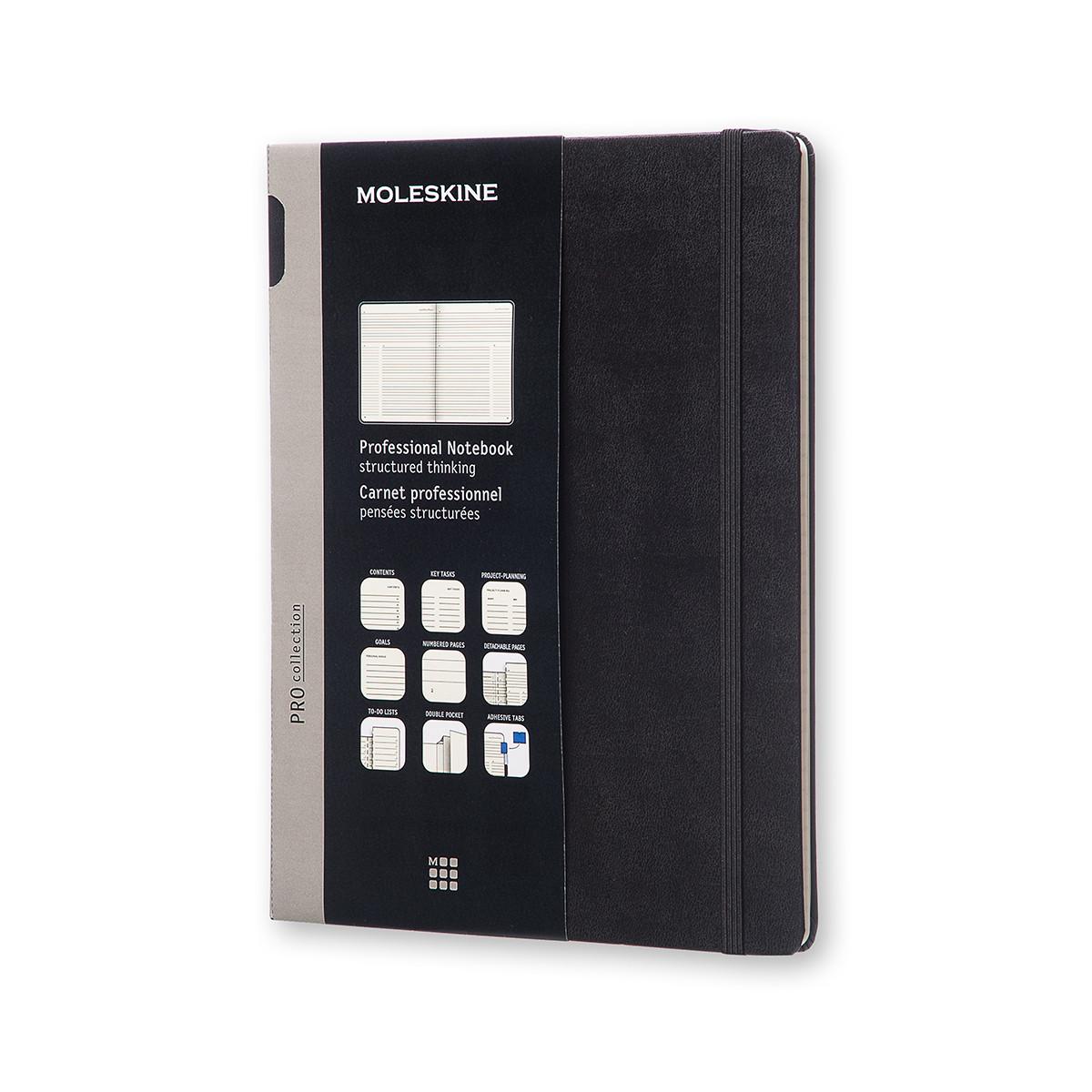 Блокнот Moleskine PRO большой 19х25 см 192 страницы Черный