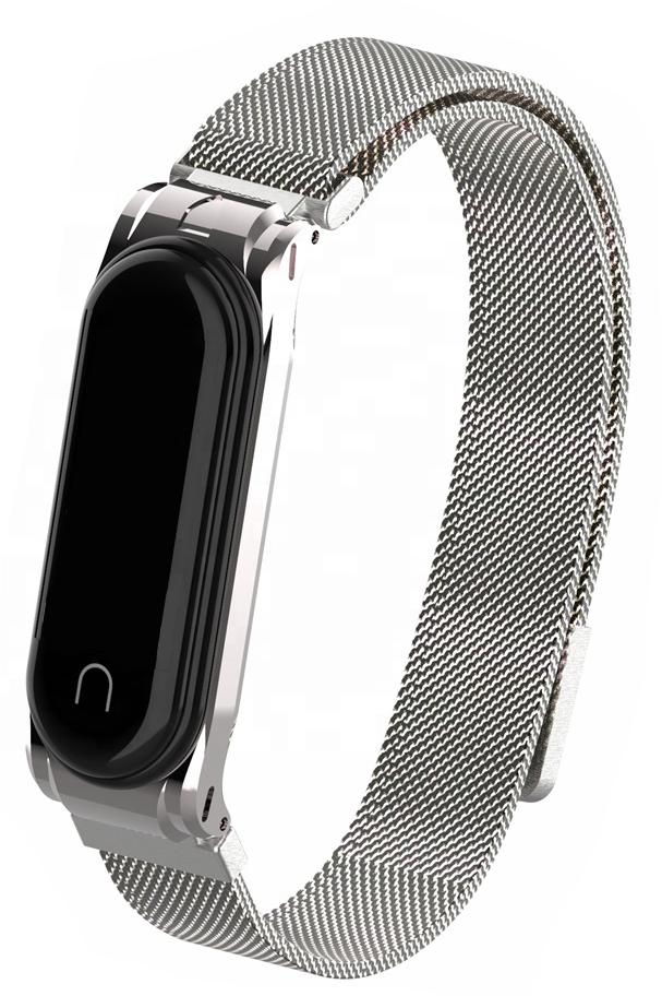 Ремешок Миланская петля Milano Tech Mi Band 5 Silver (16103)