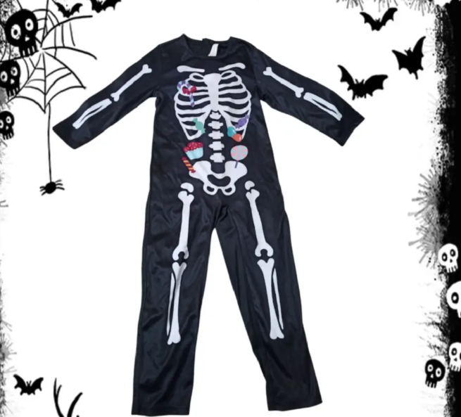 Комбинезон на Хэллоуин для мальчика Скелет S 110-122 см Разноцветный (169450) - фото 2