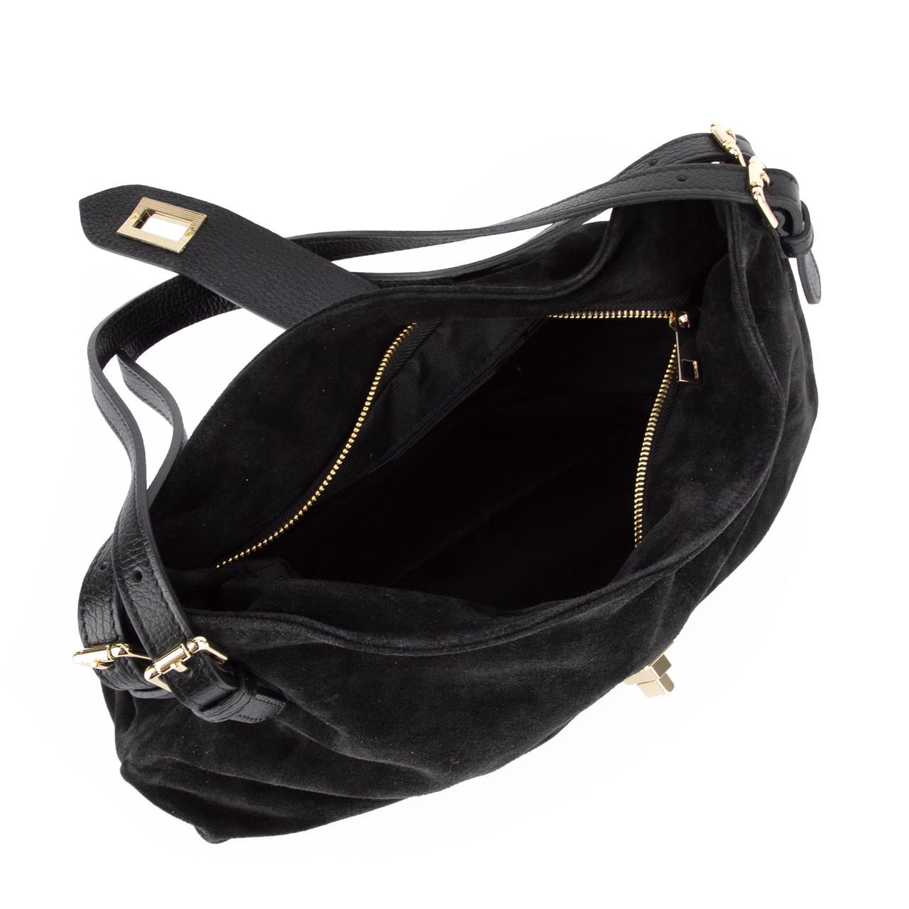 Сумка женская Virginia Conti замшевая (04034) Черный - фото 5