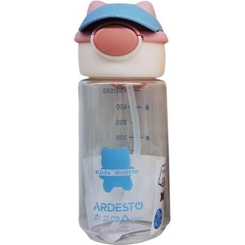 Бутылка детская Ardesto Bear пластиковая с удобной крышкой 550 мл Розовый (622645)
