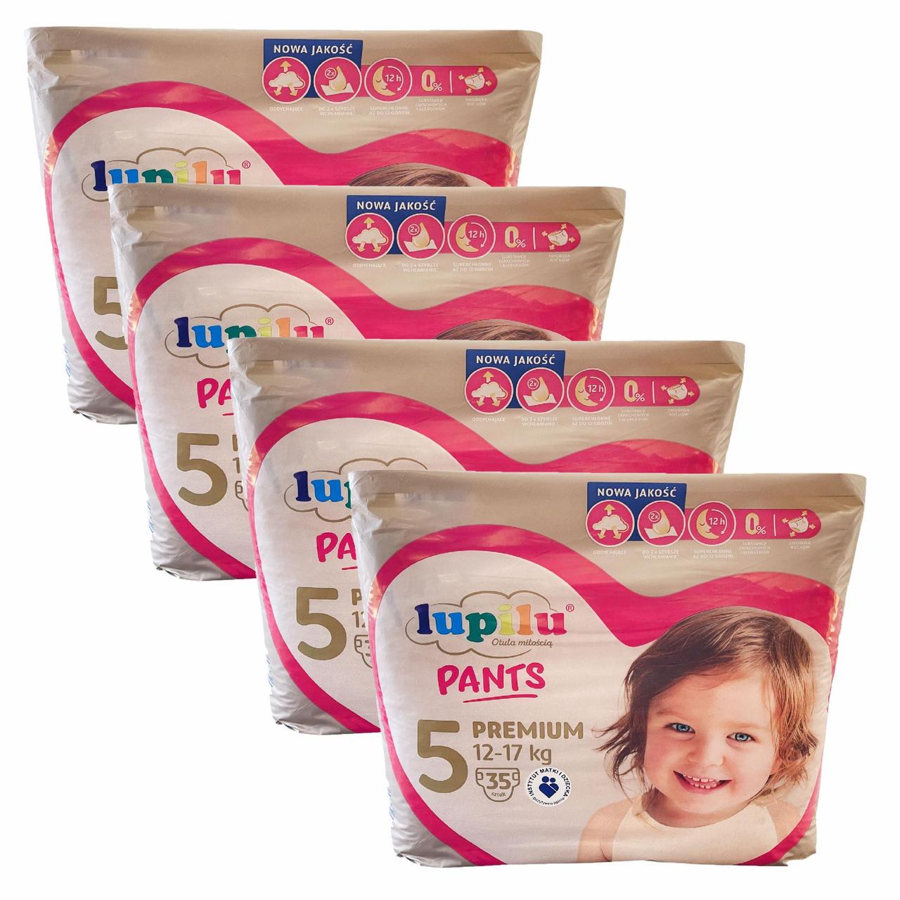 Підгузки-трусики дитячі Lupilu Premium 5 Junior 12-17 кг 140 шт. (2388079019)