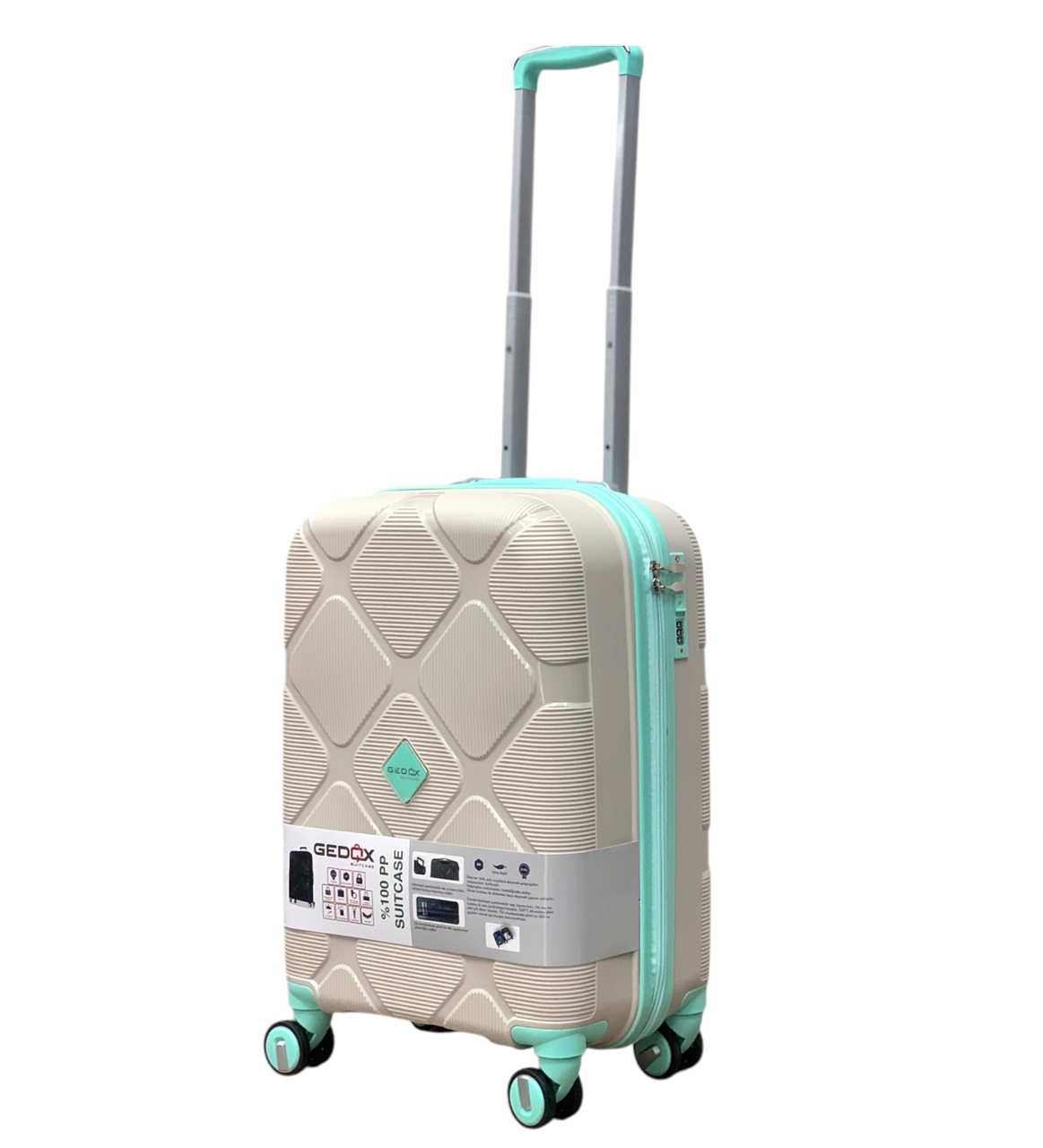 Чемодан Gedox PP006-S полипропилен на 4-х двойных колесах маленький S 50 л Чемодан Gedox PP006-S полипропилен на 4-х двойных колесах маленький S 50 л