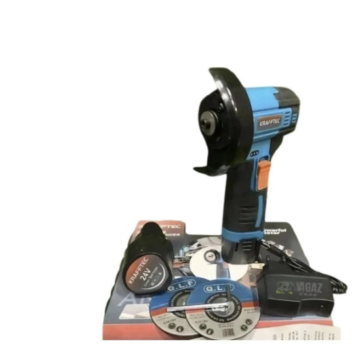 Болгарка кутова акумуляторна KRAFFTEC PGA-24 безщіткова 24V (66656)