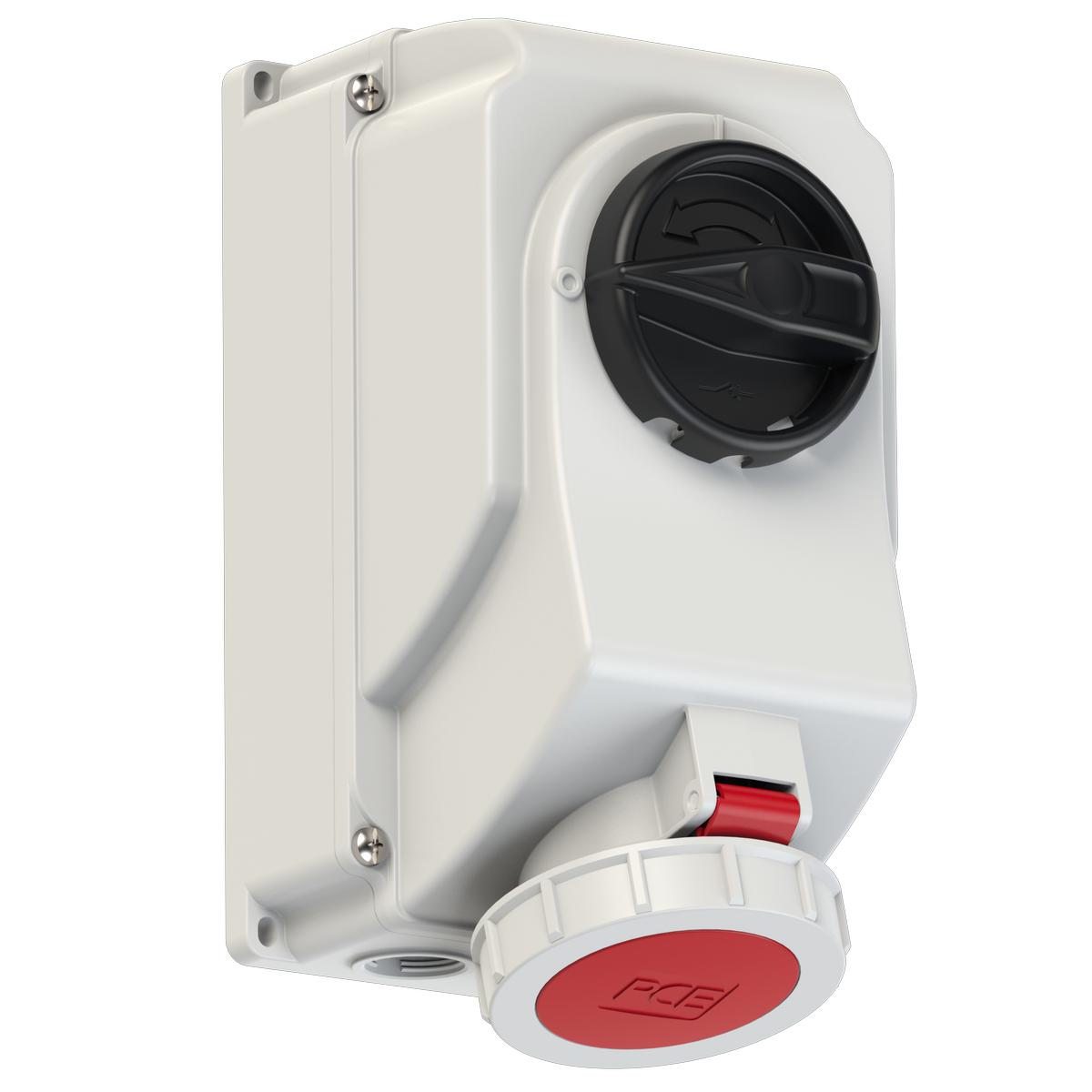 Силова розетка настінна PCE 3P+E IP67 32A 440V (75242-3)