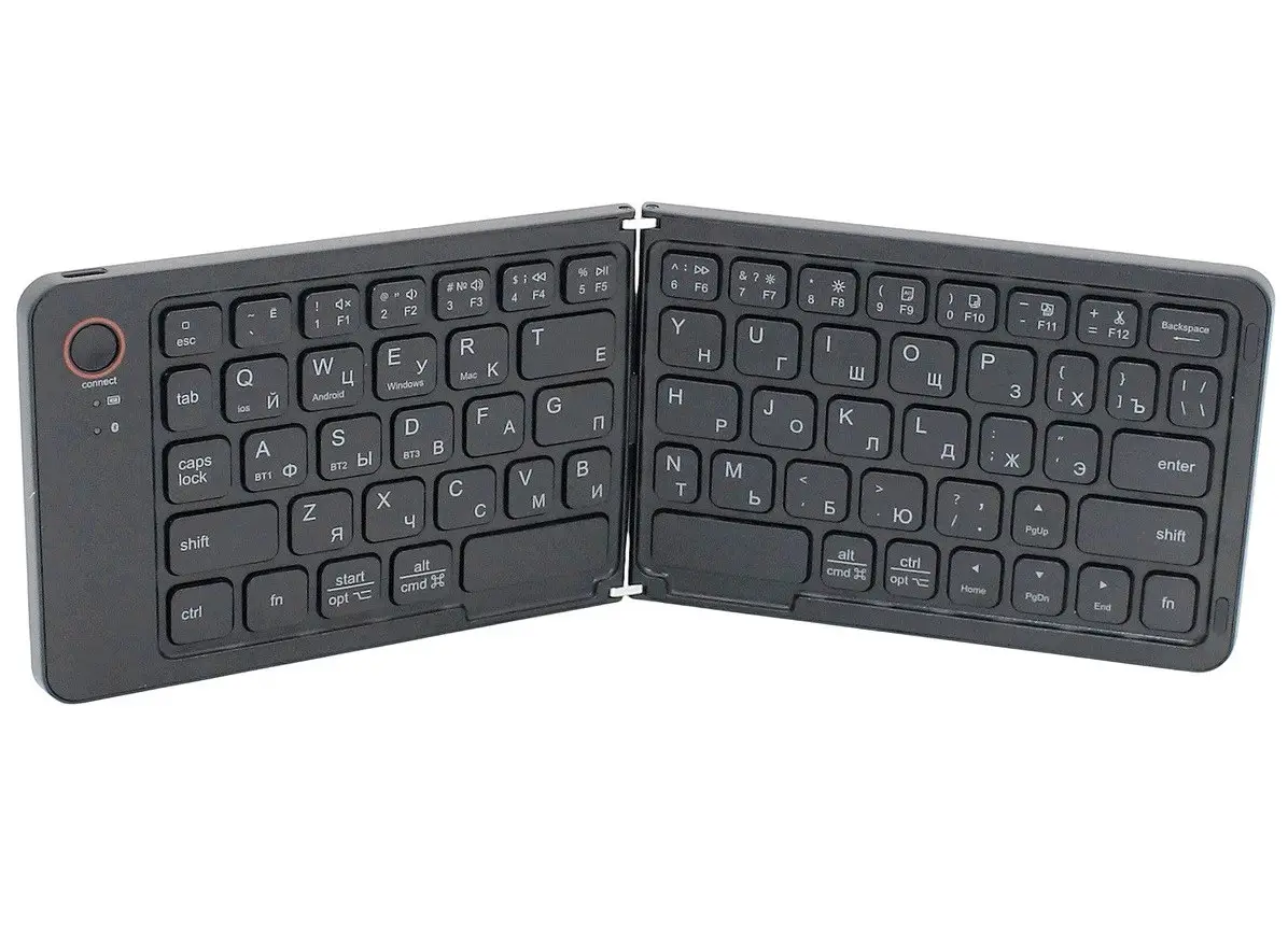 Клавіатура бездротова розкладна 1981 B023 Eng/Pyc 67 клавіш з підставкою для телефону 280x92 мм (25795005) - фото 8 Клавіатура бездротова розкладна 1981 B023 Eng/Pyc 67 клавіш з підставкою для телефону 280x92 мм (25795005) - фото 8