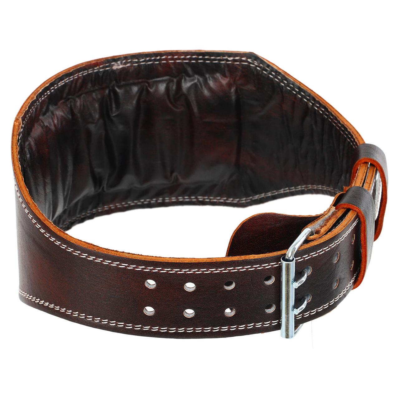 Пояс атлетический кожаный VELO VL-6627 100-125 см с подкладкой для спины S-XXL спинка 15 см (2532847796)