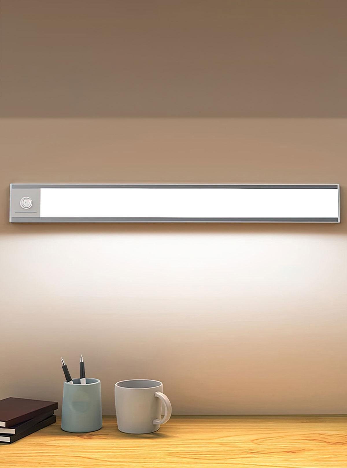 Светодиодная лампа OnePro 8800 с аккумулятором led с датчиком движения для кухни/ванной 30 см Белый (65868)