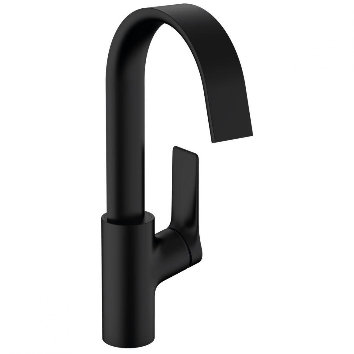 Змішувач для умивальника Hansgrohe Vivenis 210 з поворотним носиком та донним клапаном pop-up Black Matt (75030670)