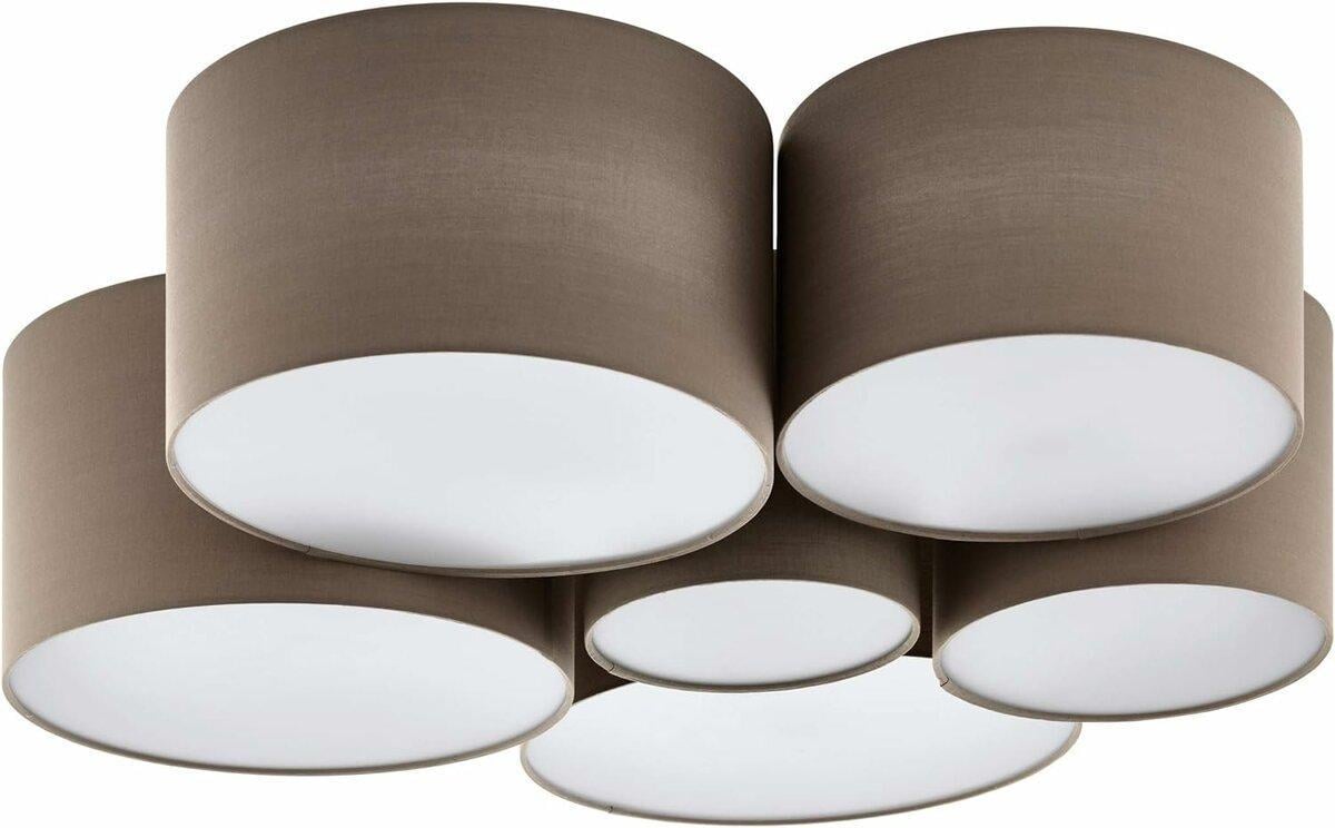 Люстра Sirius на шесть тканевых плафонов под лампу Е27 Коричневый (H262-6B)