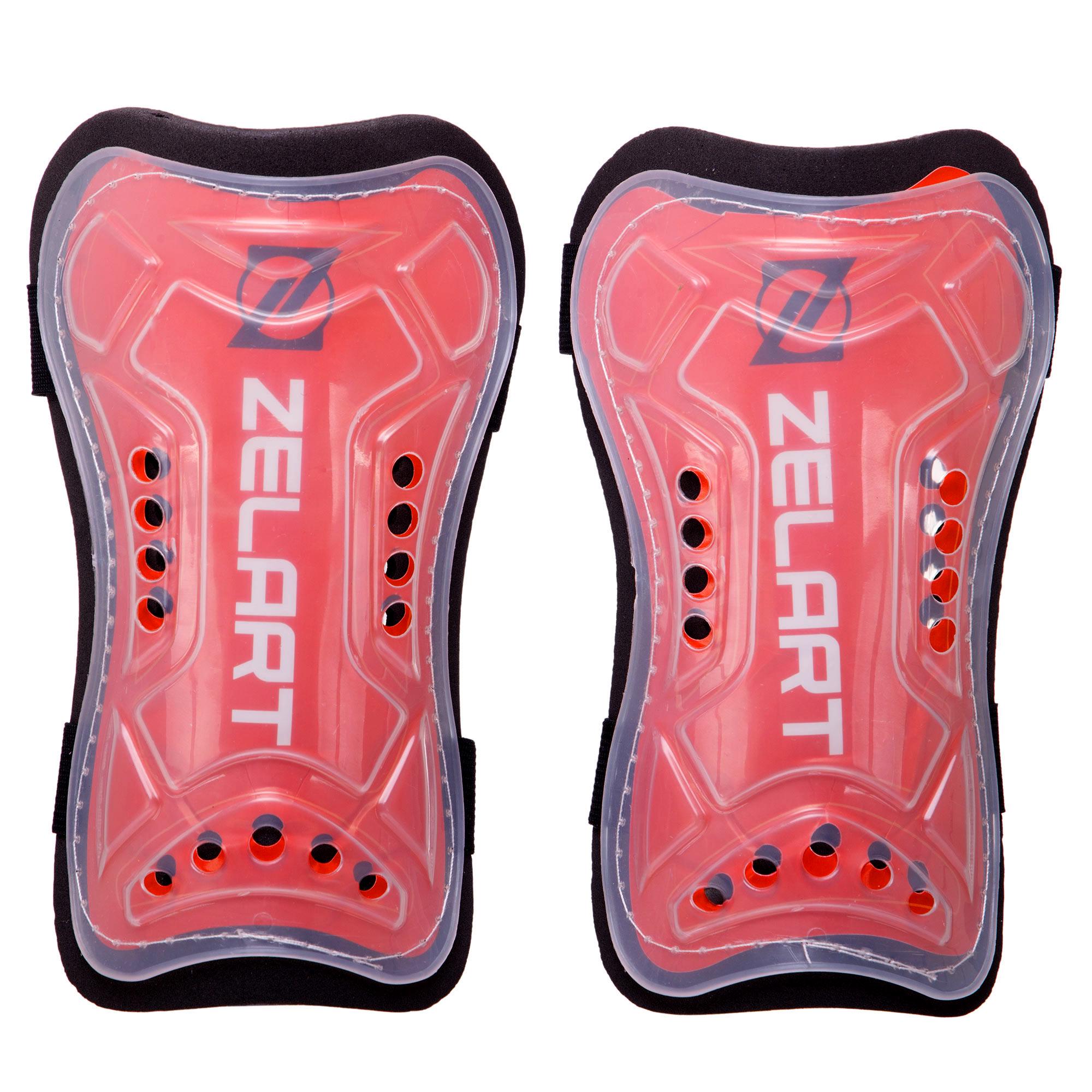 Щитки футбольные Zelart FB-4877 М Оранжевый/Черный (DR007340)