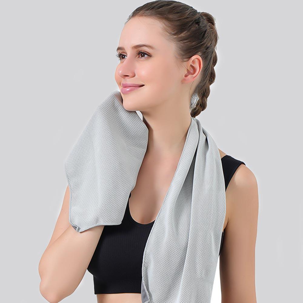 Рушник швидкосохнучий що охолоджує в чохлі 30x80 см Сірий (IY0054) - фото 3