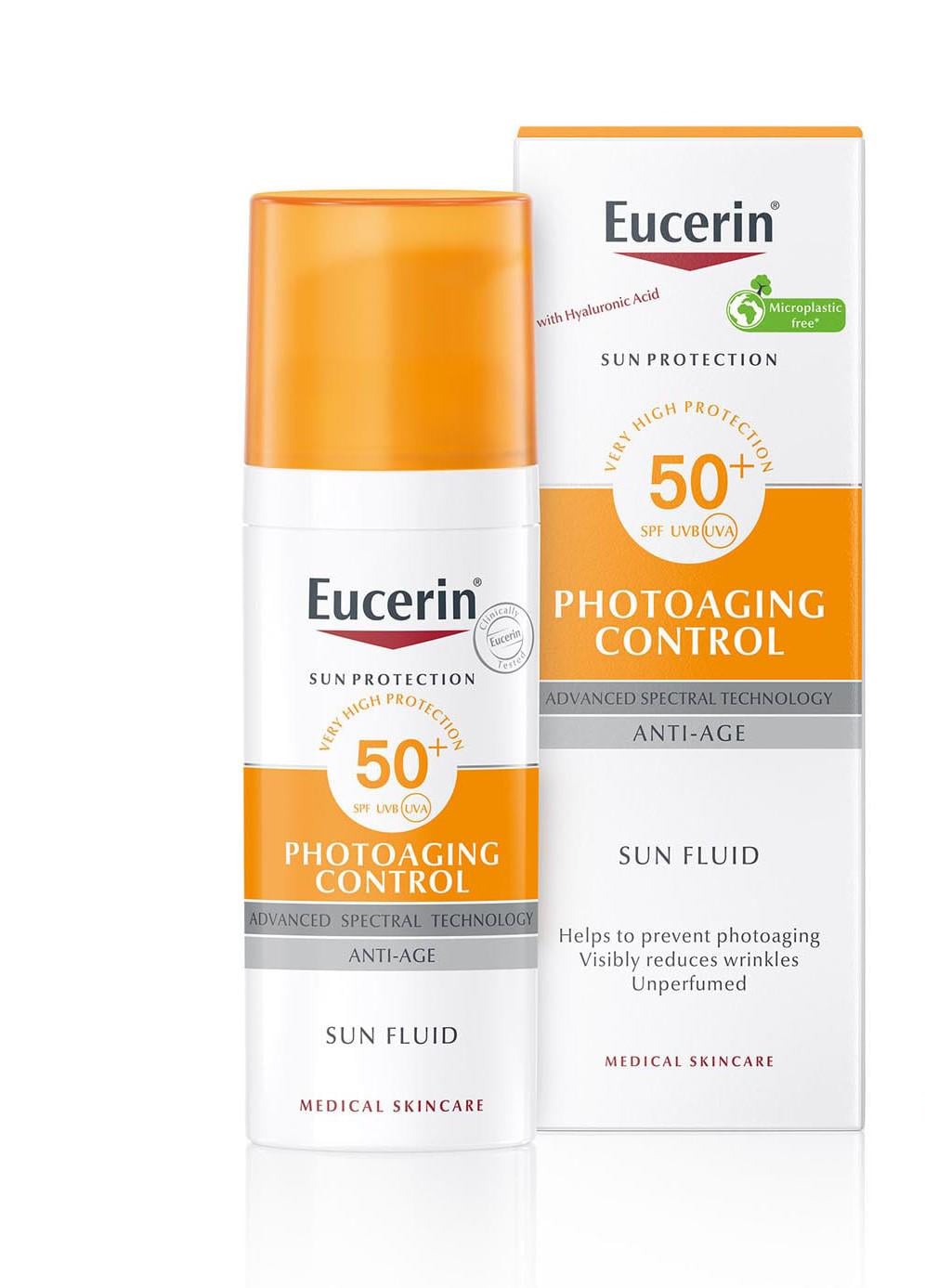 Флюїд антивіковий сонцезахисний Еуцерін SPF 50 Eucerin Anti-Age Sun Fluid SPF 50+ 50 мл (1794239154)