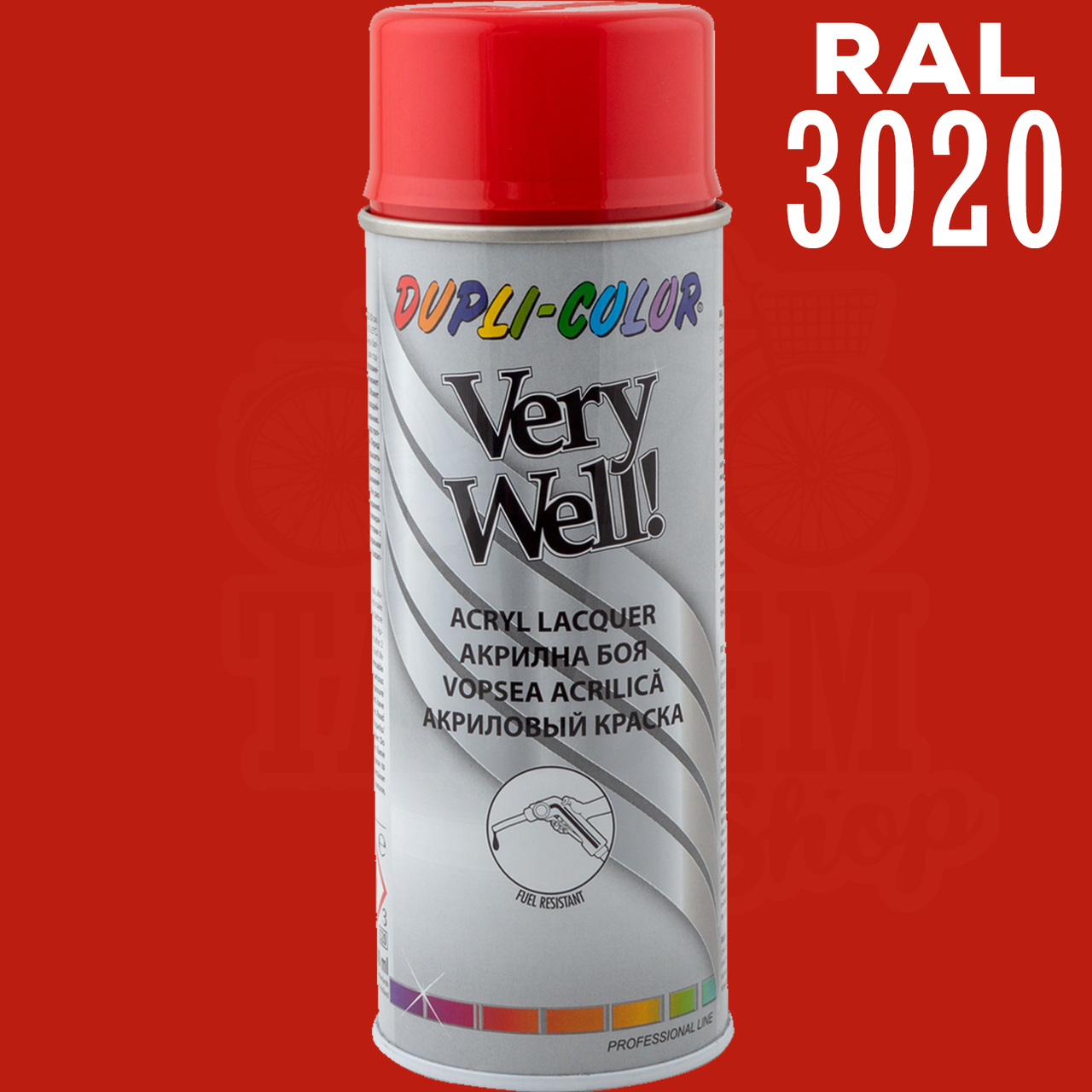 Аерозольна фарба емаль акрилова універсальна Dupli Color Very Well 400 мл Червоний (RAL 3020) - фото 2 Аерозольна фарба емаль акрилова універсальна Dupli Color Very Well 400 мл Червоний (RAL 3020) - фото 2